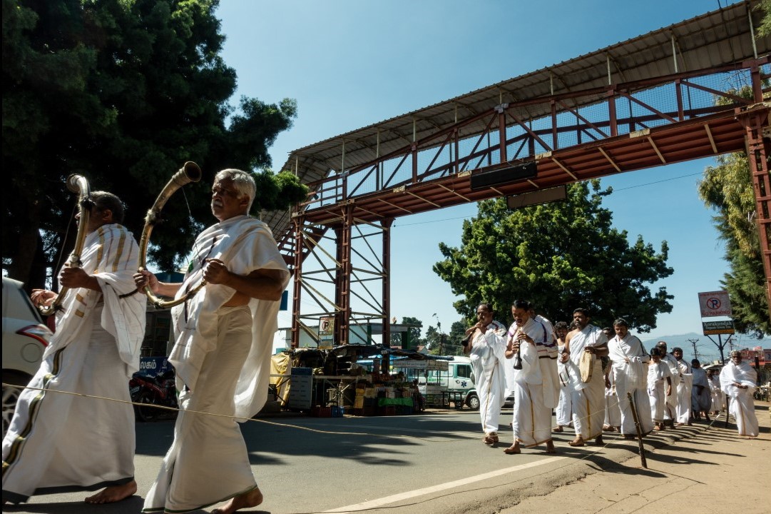 A Kota procession to their temple at Kotagiri