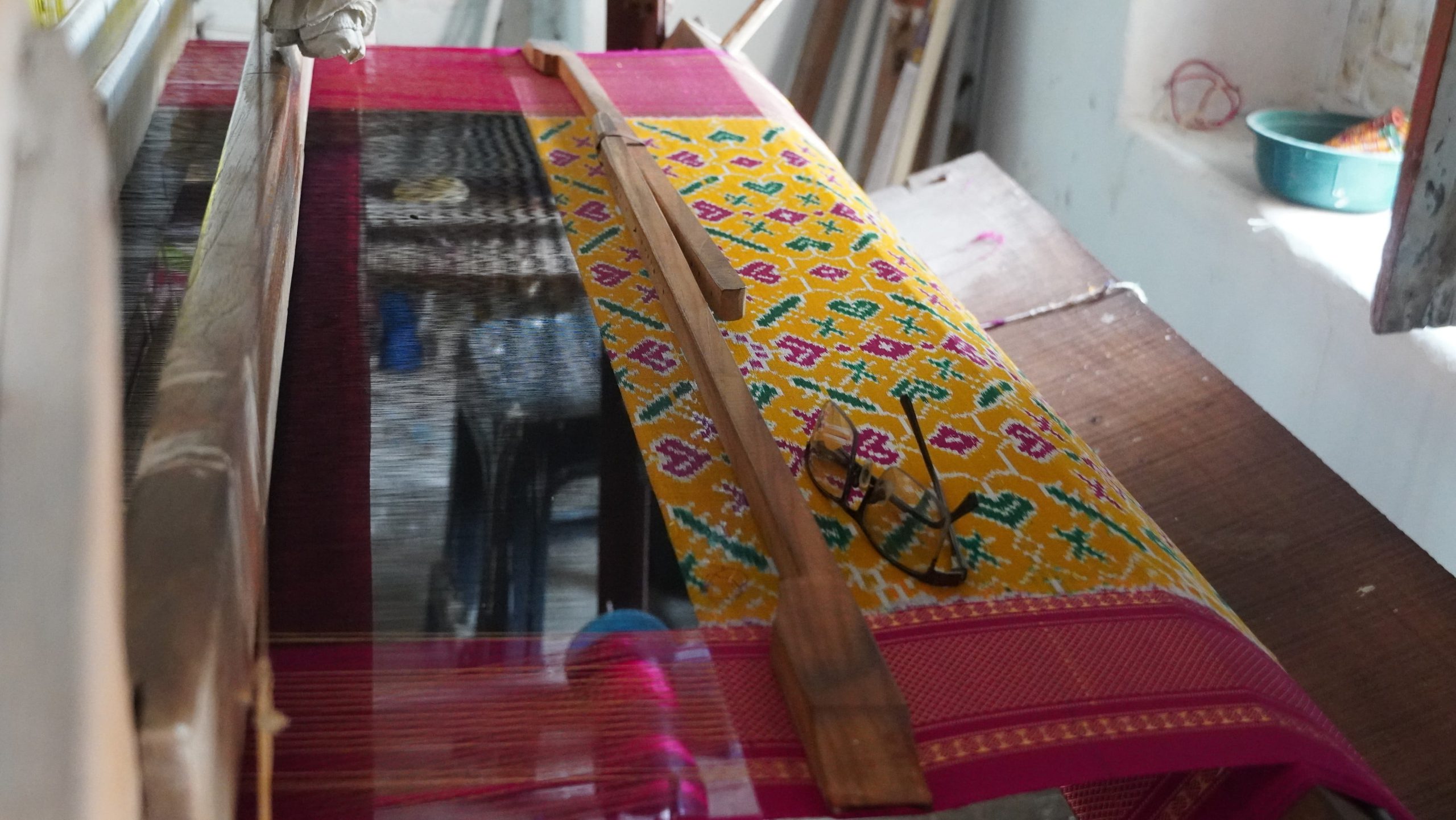 Making of silk saree